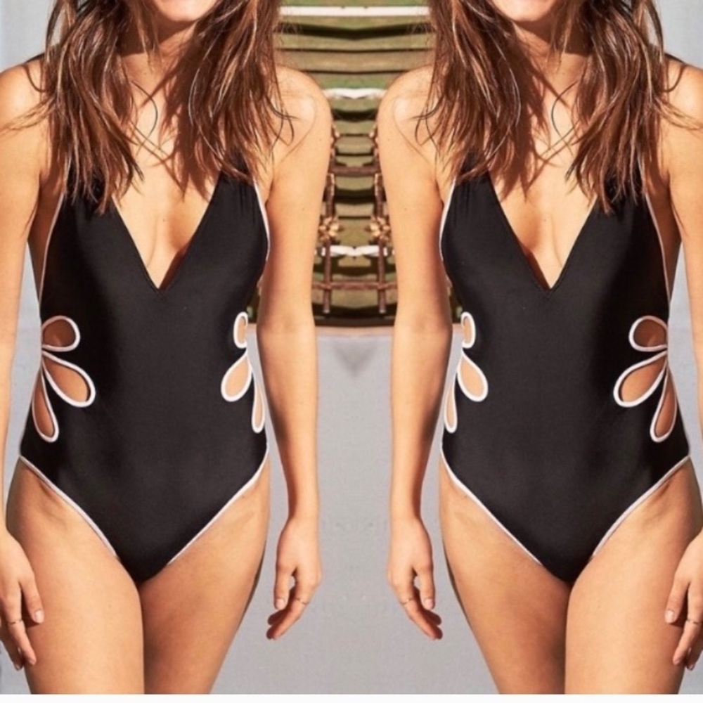 Black Aerie One Piece Swim Suit